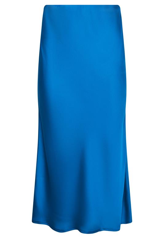 PixieGirl Petite Women's Cobalt Blue Satin Midaxi Skirt | PixieGirl 6