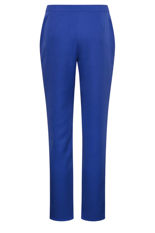 Petite Cobalt Blue Scuba Slim Leg Trousers | PixieGirl 6