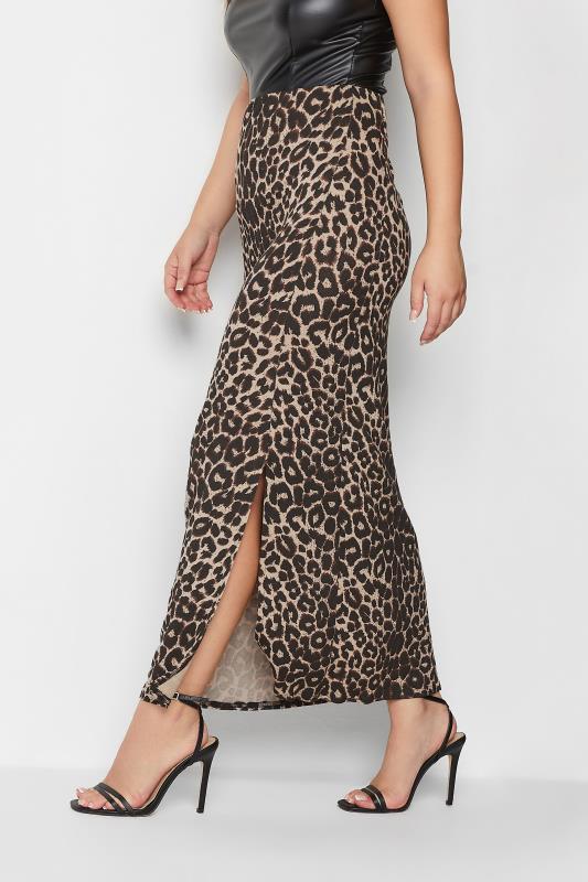 PixieGirl Brown Leopard Print Maxi Skirt | PixieGirl 2