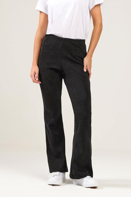  M&Co Petite Black Cord Flare Trousers