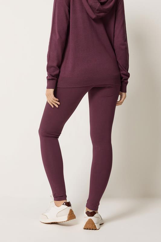 M&Co Berry Purple Stretch Leggings | M&Co 2