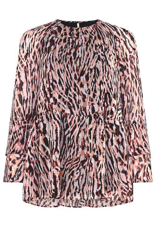 STAR Orange Abstract Frill Sleeve Blouse | StarByJM 5
