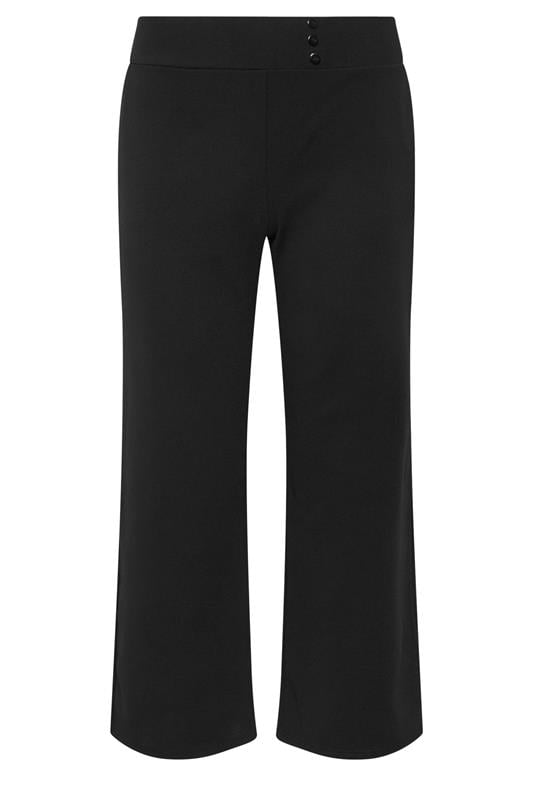 PixieGirl Petite Women's Black Wide Leg Scuba Trousers | PixieGirl 4