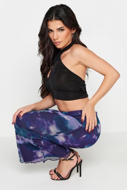PixieGirl Purple Tie Dye Print Mesh Maxi Skirt | PixieGirl  5