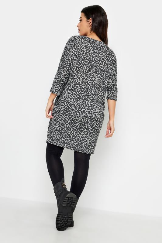 PixieGirl Grey Leopard Print Tunic Dress | PixieGirl  3