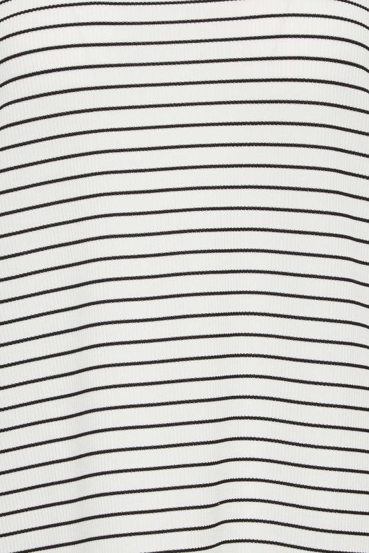 Petite White Stripe Long Sleeve Top | PixieGirl 4