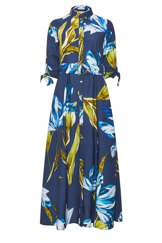 STAR Blue Floral Print Shirt Dress | StarByJM 5
