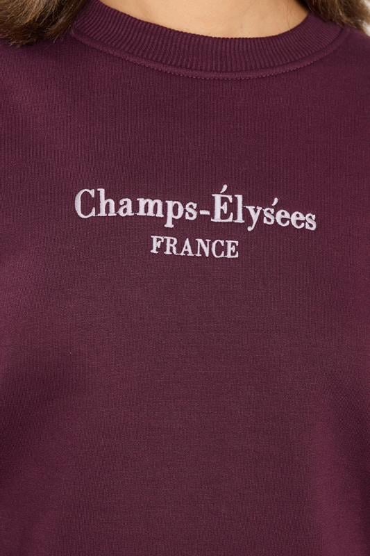 PixieGirl Petite Women's Burgundy Red Slogan Sweatshirt | PixieGirl 5