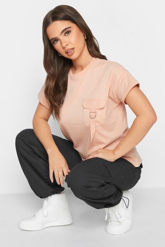 Petite Pink Utility Pocket T-Shirt | PixieGirl  4