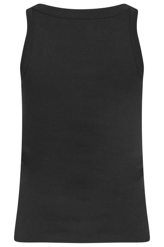 Petite Black Ribbed Vest Top | PixieGirl 7