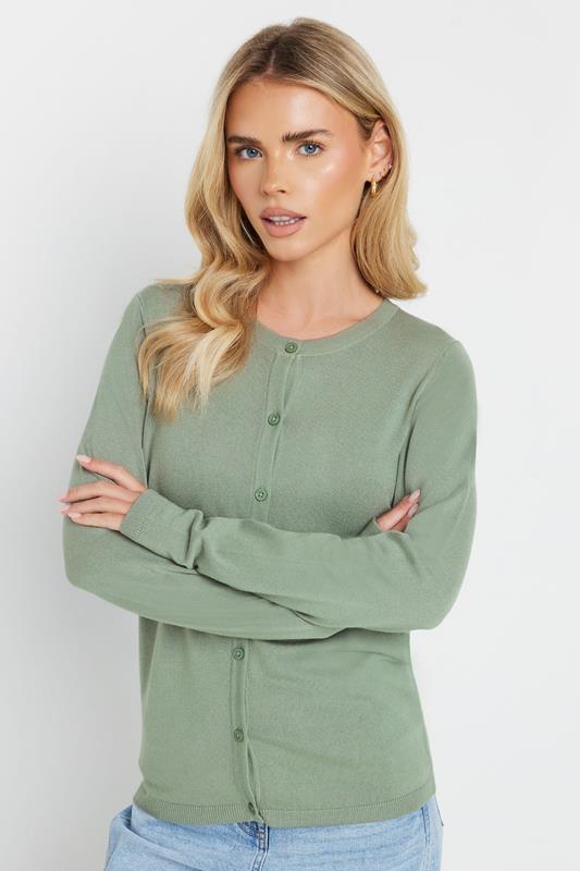  M&Co Petite Sage Green Button Down Cardigan