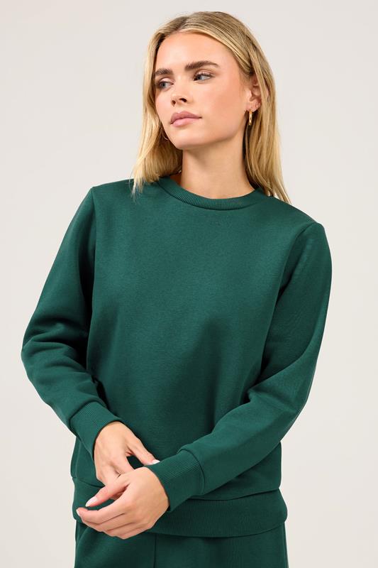  M&Co Petite Teal Blue Crew Neck Sweatshirt