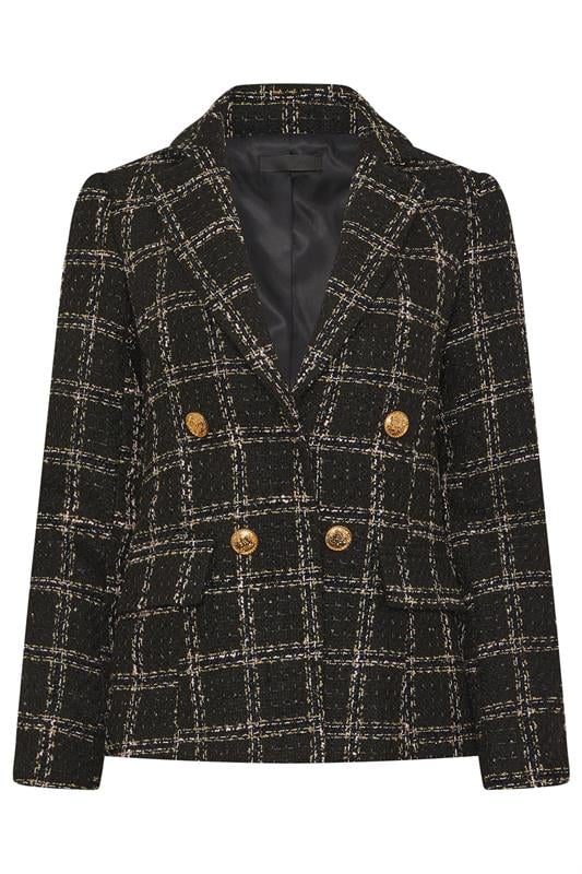 Women's  STAR Black Check Boucle Blazer