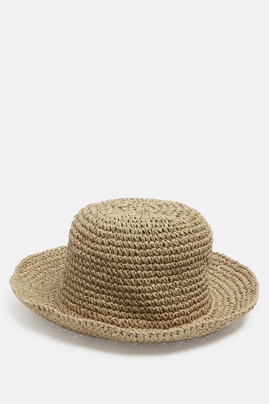  Yours Natural Brown Woven Bucket Hat
