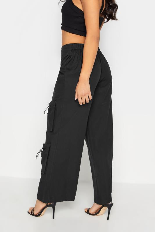 PixieGirl Black Fold Over Waist Cargo Trousers | PixieGirl 4