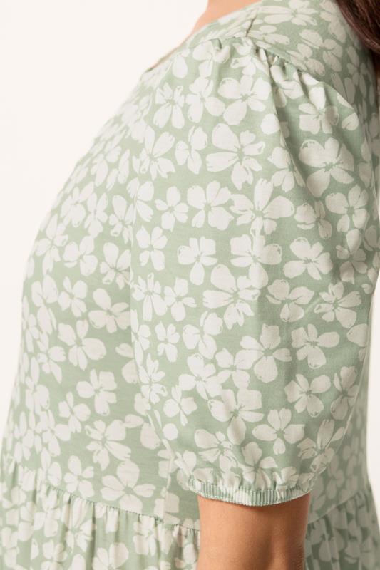 PixieGirl Sage Green Ditsy Tiered Maxi Dress | PixieGirl