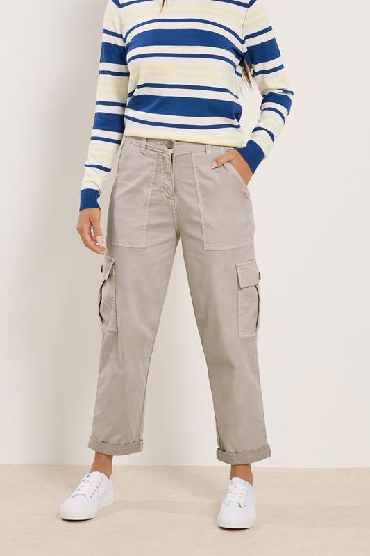  M&Co Petite Natural Brown Straight Leg Cargo Trousers