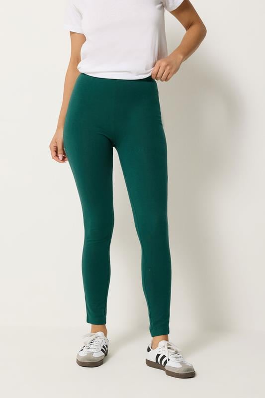 PixieGirl Petite Women's 2 PACK Forest Green & Black Cotton Leggings | PixieGirl 4