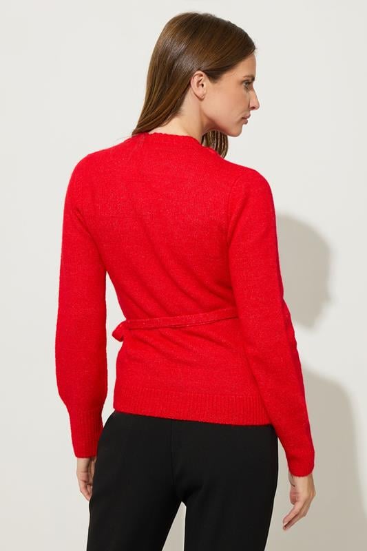 STAR Red 2 In 1 Chain Knitted Cardigan | StarByJM 4