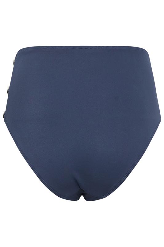 STAR Navy Blue Popper Detail Bikini Bottoms | StarByJM 5