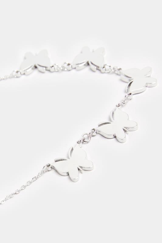 Silver Tone Butterfly Necklace 5