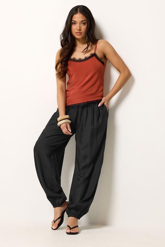  PixieGirl Petite Black Elasticated Harem Trousers