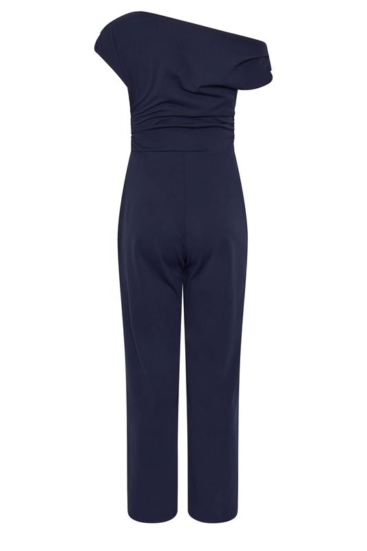 STAR Navy Blue Wide Leg Draped Jumpsuit | StarBYJM 2