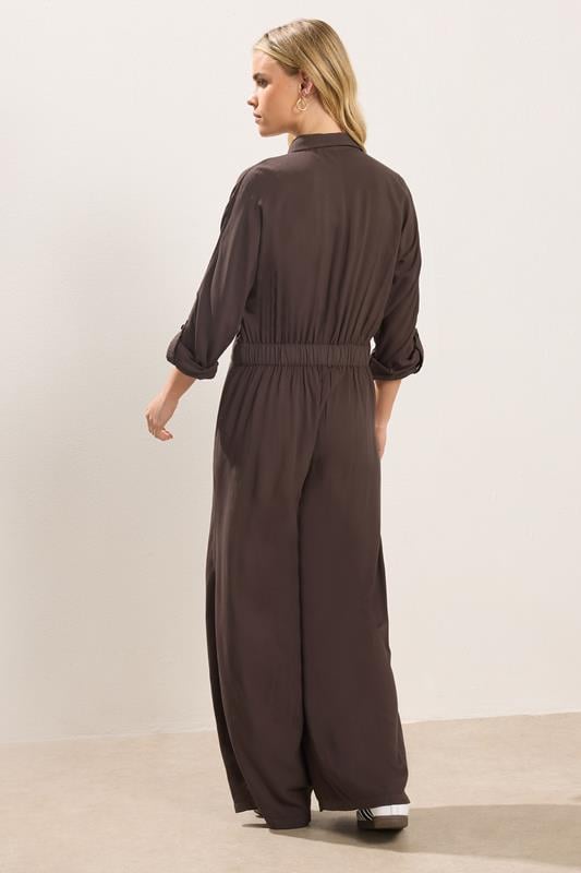 PixieGirl Petite Women's Chocolate Brown Wide Leg Jumpsuit | PixieGirl 4