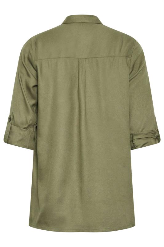PixieGirl Khaki Green Utility Pocket Shirt | PixieGirl 8