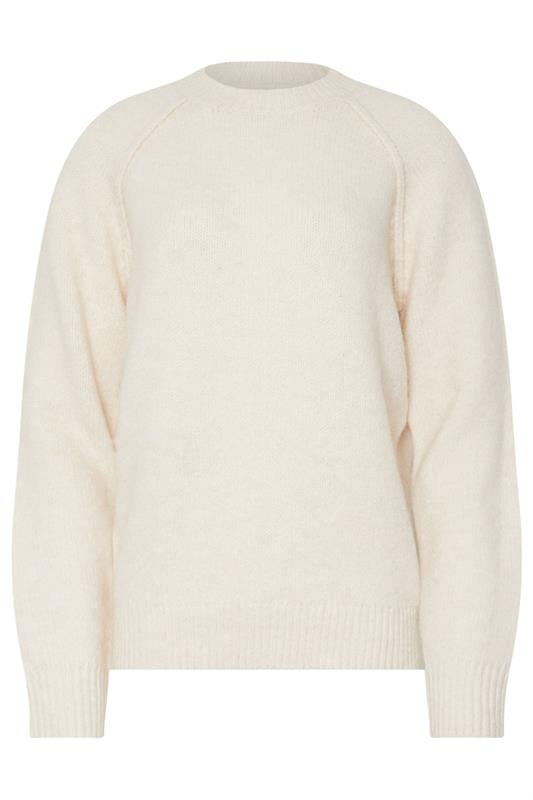 LTS PREMIUM Tall Ivory White Wool Seam Front Jumper | Long Tall Sally 6