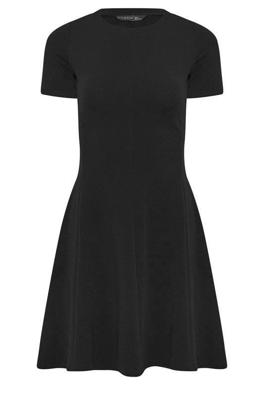 PixieGirl Petite Black Textured Mini Dress