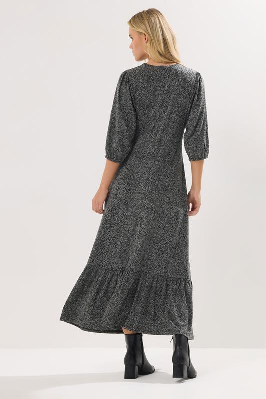 PixieGirl Petite Women's Grey Animal Midi Dress | PixieGirl 3
