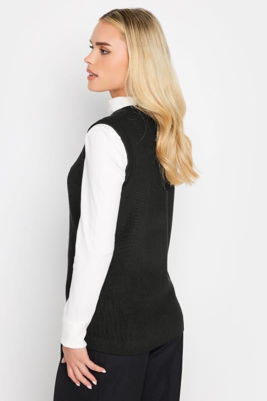 PixieGirl Black V-Neck Knitted Sweater Vest | PixieGirl  3