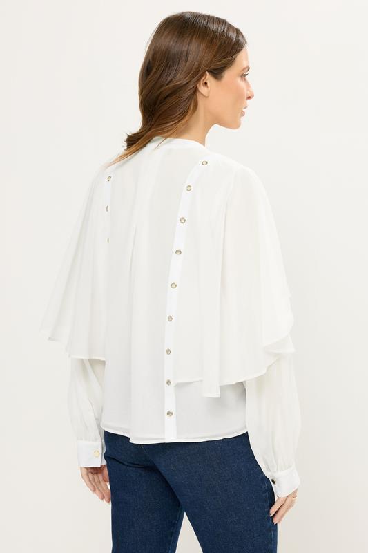STAR Ivory White Eyelet Cape Blouse | StarByJM 4