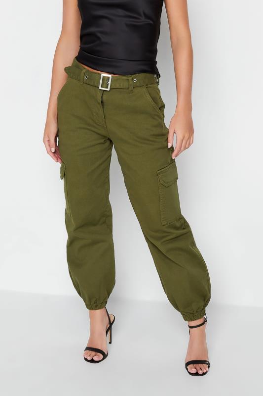 PixieGirl Khaki Green Belted Cargo Jeans 1