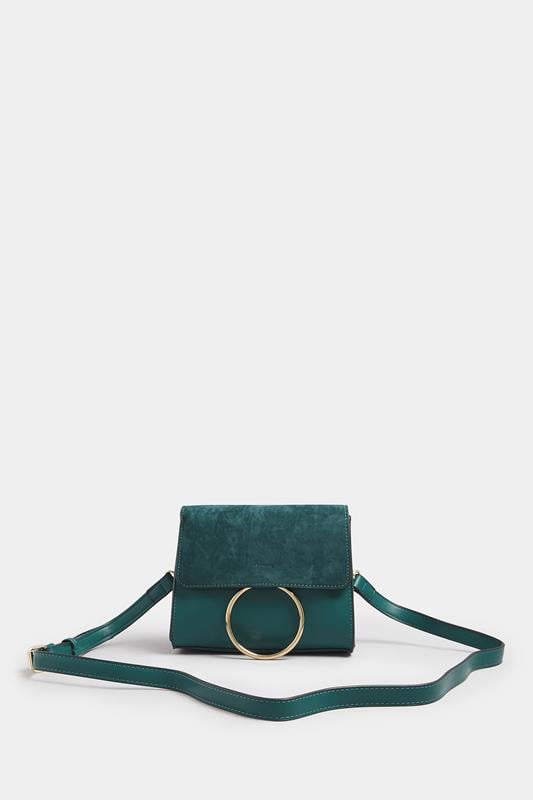 Green Ring Detail Cross Body Bag | Yours Clothing 3