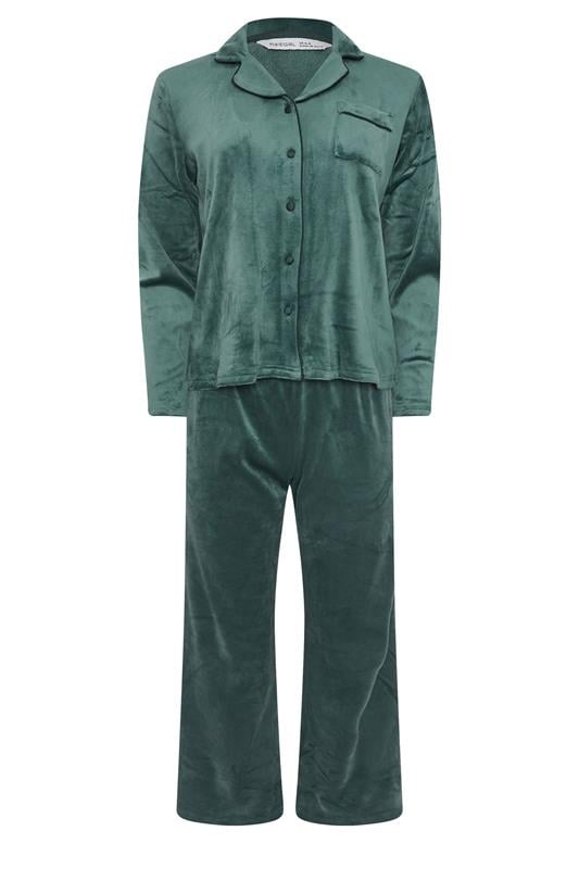 PixieGirl Petite Women's Green Super Luxe Touch Pyjama Set | PixieGirl 5
