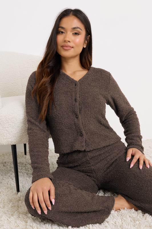 PixieGirl Petite Women's Chocolate Brown Chenille Cardigan | PixieGirl 2