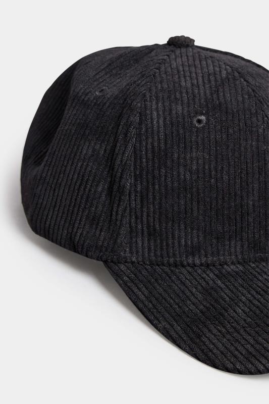 Black Corduroy Cap | Yours Clothing 2