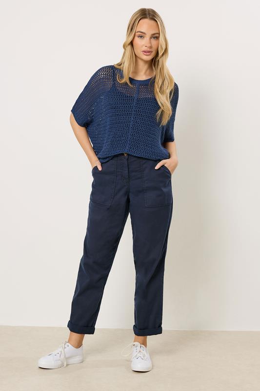 M&Co Navy Blue Carpenter Trousers | M&Co 1