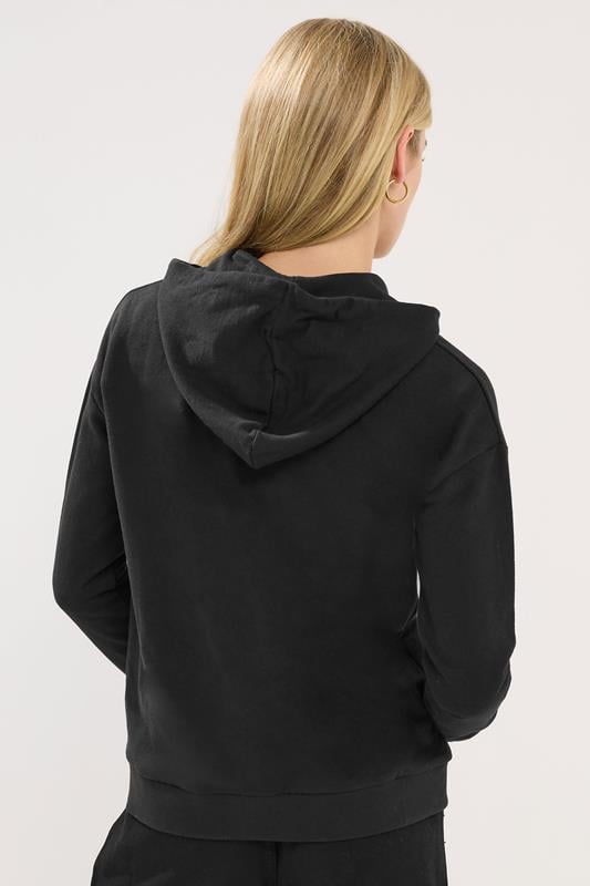 PixieGirl Petite Women's Black Slogan Zip Up Hoodie | PixieGirl 3