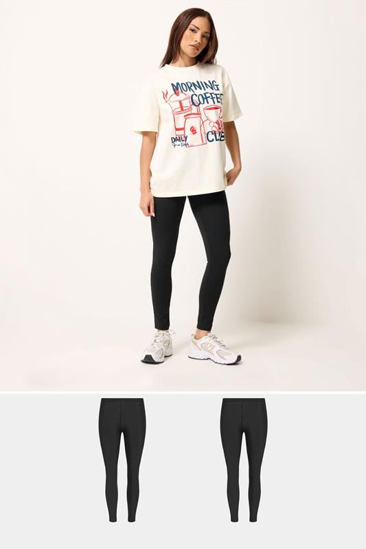  PixieGirl Petite 2 PACK Black Cotton Leggings