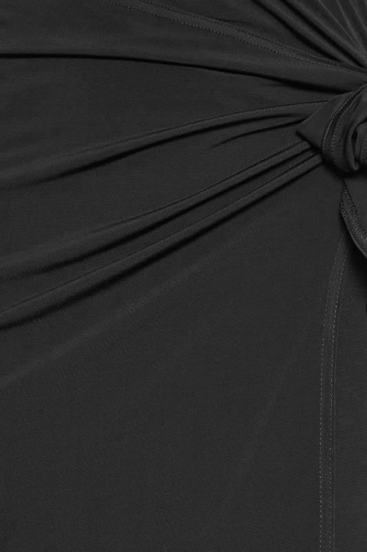 Petite Black Wrap Maxi Skirt | PixieGirl 3