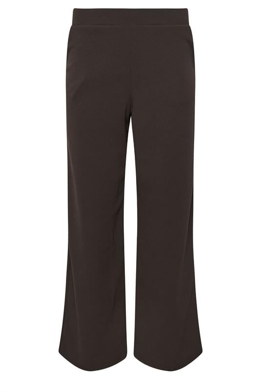 PixieGirl Petite Chocolate Brown Scuba Wide Leg Trousers