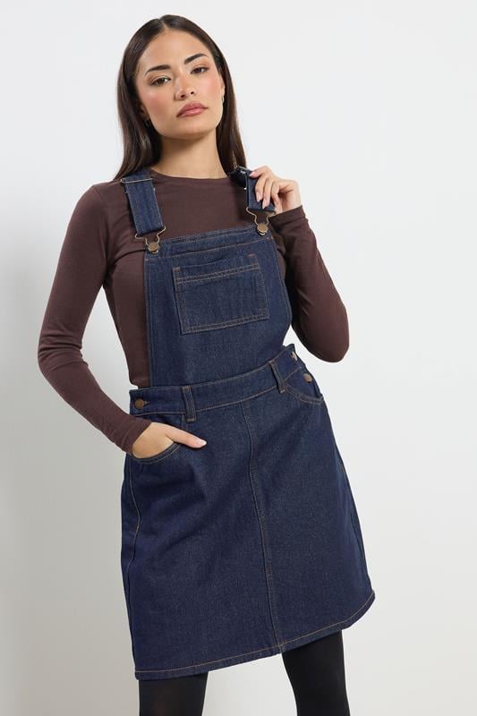 PixieGirl Petite Indigo Blue Denim Pinafore Dress