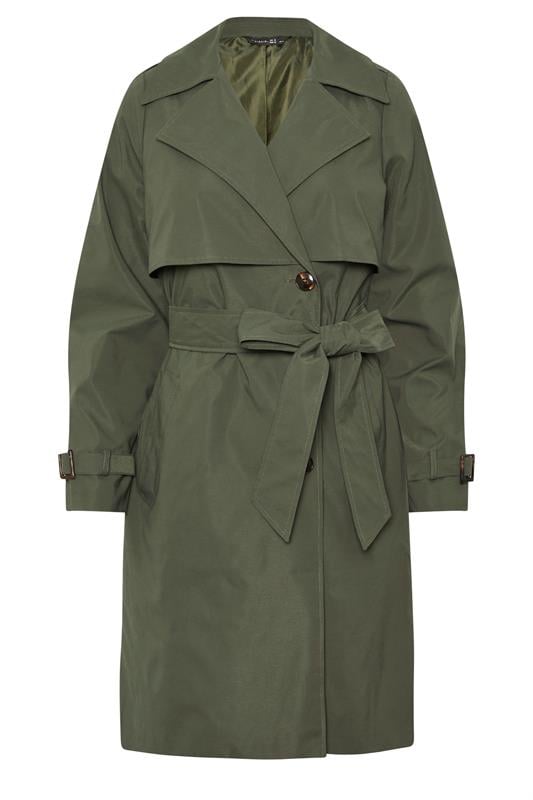 PixieGirl Petite Women's Khaki Green Trench Coat | PixieGirl 1