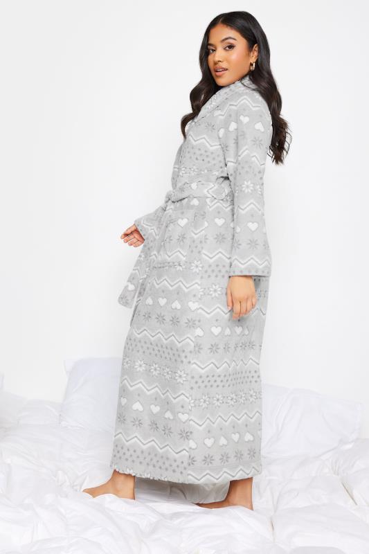 PixieGirl Grey Fairisle Shawl Dressing Gown | PixieGirl  3