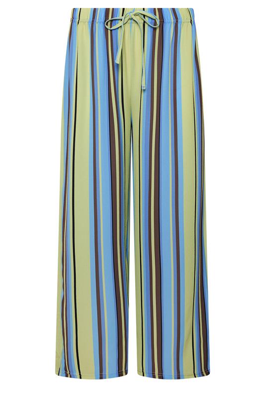 PixieGirl Petite Blue Striped Wide Leg Trousers | PixieGirl 5