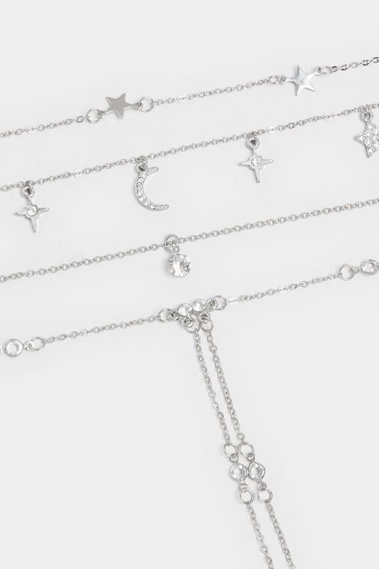 Silver Tone Multi Layer Celestial Necklace | Yours Clothing 3