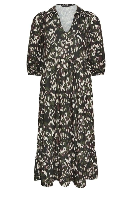 Petite  PixieGirl Petite Khaki Green Camo Midaxi Dress